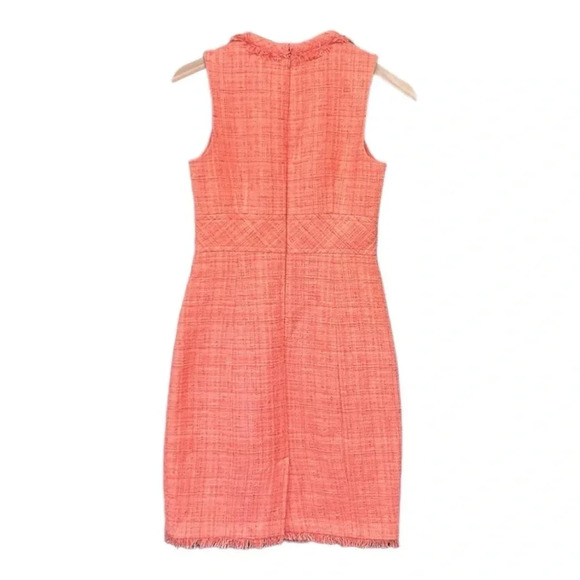 Trina Turk Tweed Sleeveless Dress Tangerine Size 2 - Picture 2 of 12